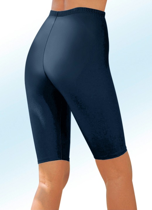 Freizeithosen - Radlerhose mit Glanz-Effekt in 6 Farben, in Größe 034 bis 050, in Farbe MARINE Ansicht 1