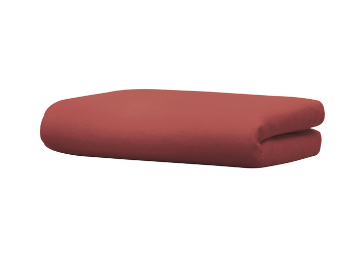 Spannbetttücher - Biber-Betttuch aus Baumwolle, in Größe 031 (2 Betttücher, 150/250 cm) bis 032 (1 Betttuch, 220/270 cm), in Farbe BORDEAUX Ansicht 1