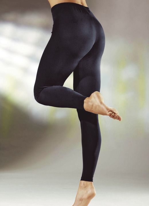 Freizeithosen - «Klaus Modelle» Leggings mit bequemem Dehnbund in 8 Farben, in Größe 036 bis 058, in Farbe ANTHRAZIT Ansicht 1