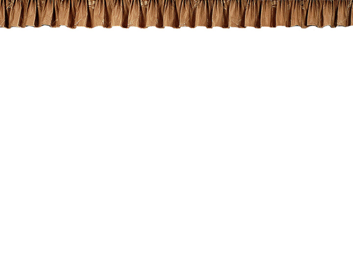 Klassisch - Herrlicher Querbehang mit Smokband, in Größe 674 (H30xB300 cm) bis 691 (H30xB900 cm), in Farbe BRAUN Ansicht 1