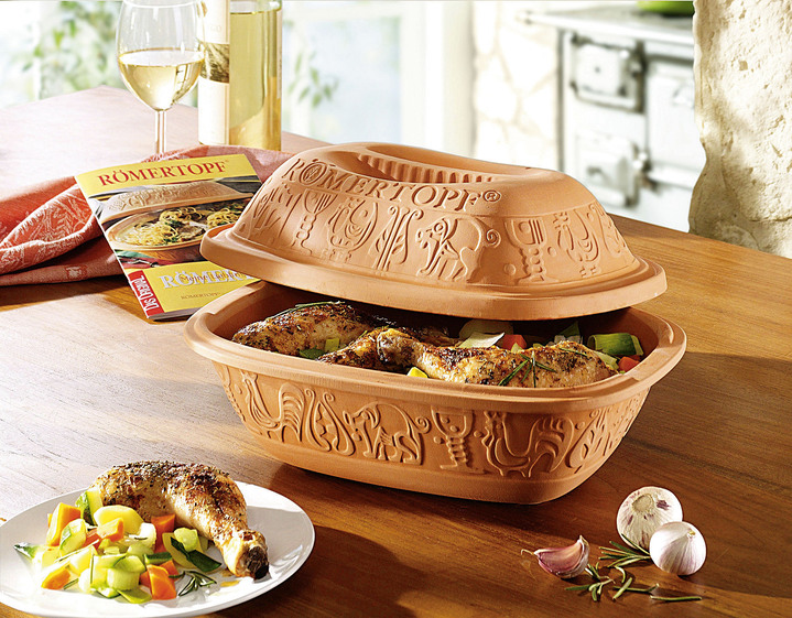- RÖMERTOPF Bräter für 2 Personen, in Farbe TERRACOTTA