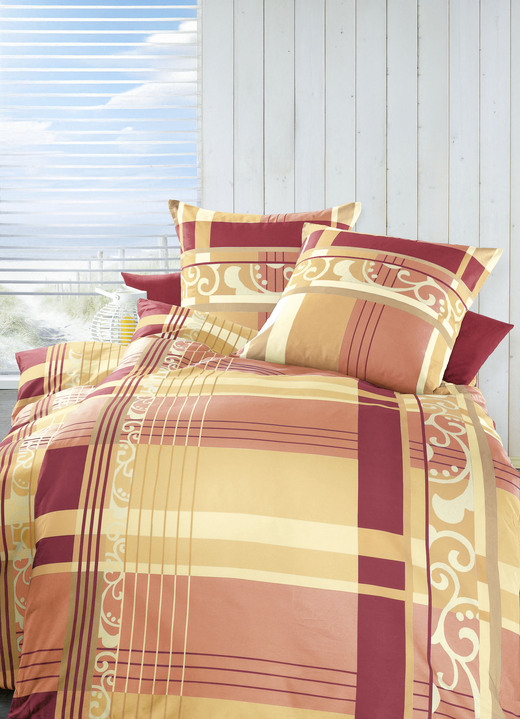 Bettwäschegarnituren - «Dormisette» Bettwäsche-Garnitur, verschiedene Farben und Qualitäten, in Größe 112 (80/80 cm + 135/200 cm) bis 115 (80/80 cm + 155/220 cm), in Farbe TERRA Ansicht 1