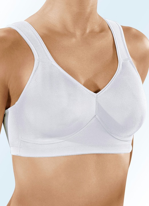 T-Shirt BH - Speidel Zweierpack BH mit doppelt vorgeformten Cups, in Größe 080 bis 105, in Cup D, in Farbe 1X WEISS, 1X Puder Ansicht 1