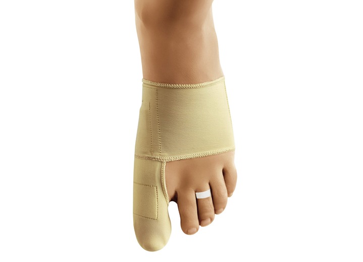 Bandagen - epitact Korrekturorthese Hallux valgus mit Doppelschutz, in Größe L (ab 23 cm) bis S (bis 21,5 cm), in Farbe HAUTFARBEN, in Ausführung linker Fuß Ansicht 1