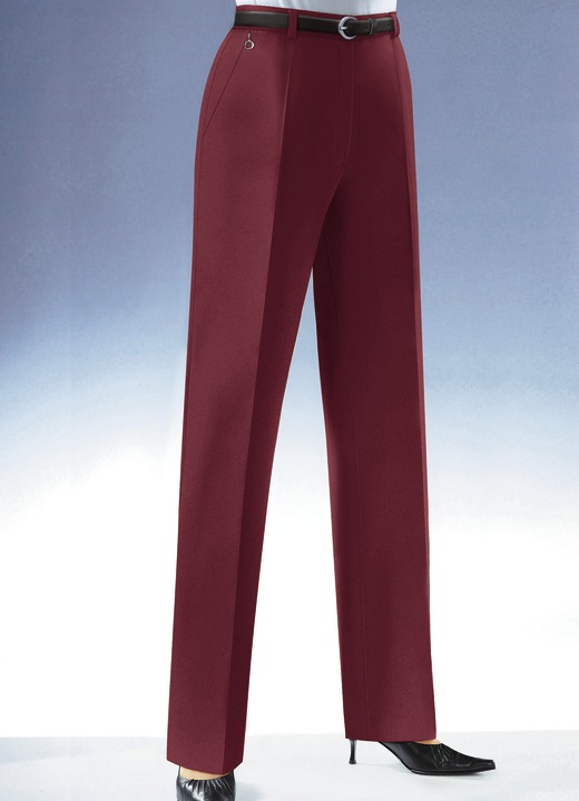 Hosen mit Knopf- und Reissverschluss - Klassische Hose Hosen mit Knopf- und Reissverschluss - Klassische Hose , in Größe 018 bis 245, in Farbe RUBINROT