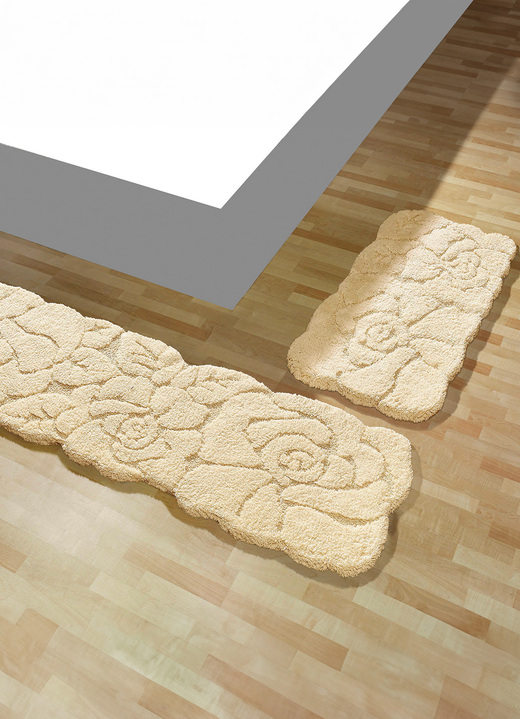 Teppiche - Bettumrandung, 3-teilig, in verschiedenen Grössen, in Größe 315 (Bettumrandung, 3-teilig) bis 515 (Bettumrandung, 3-teilig), in Farbe CREME