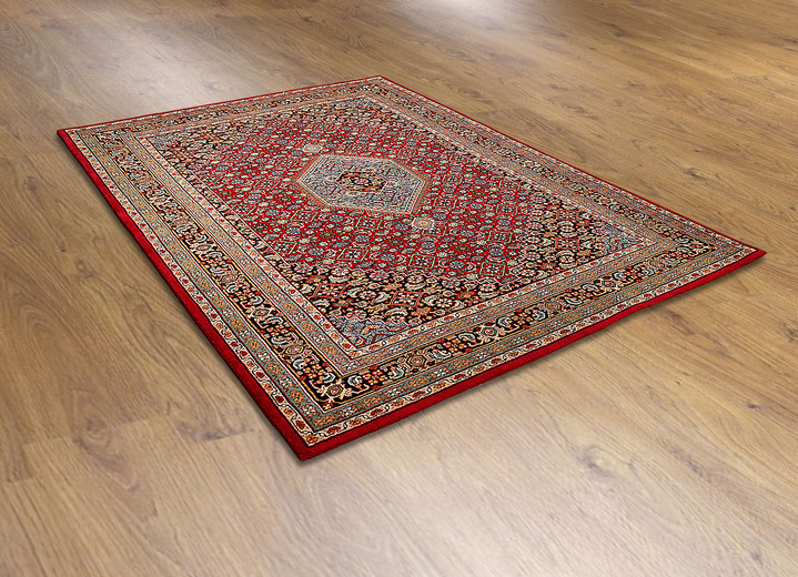 Teppiche - Handgetuftete Brücken und Teppiche aus 100% Schurwolle, in Größe 101 (Brücke, 40x 60 cm) bis 292 (Teppich, 250x350 cm), in Farbe ROT, in Ausführung Qualität Klassik Ansicht 1