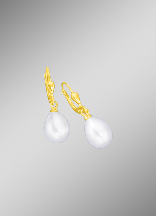 Ohrschmuck - Ohrringe mit Süsswasser-Zuchtperlen, in Farbe  Ansicht 1