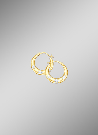 Creolen mit Weissgoldblüten
