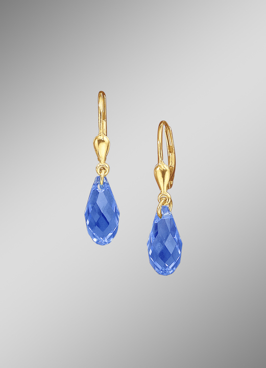 - Ohrringe mit «Swarovski»-Tropfen, in Farbe