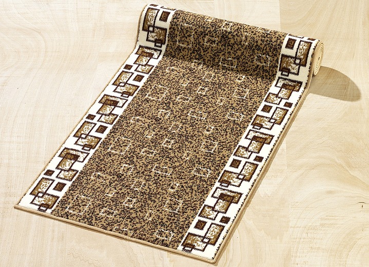 Teppiche - Raffinierte Läufer nach Wunschmass, in Größe 103 (Läufer, 70 cm breit) bis 109 (Läufer, 120 cm breit), in Farbe BEIGE Ansicht 1