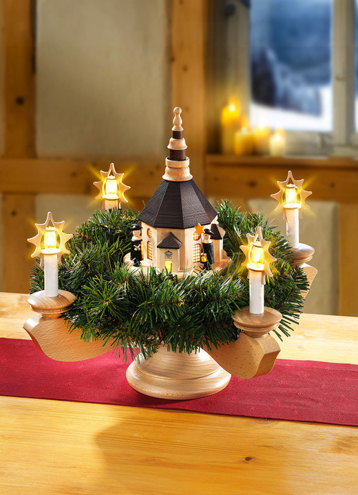 Weihnachten - «ZEIDLER» Adventsleuchter, in Farbe NATUR