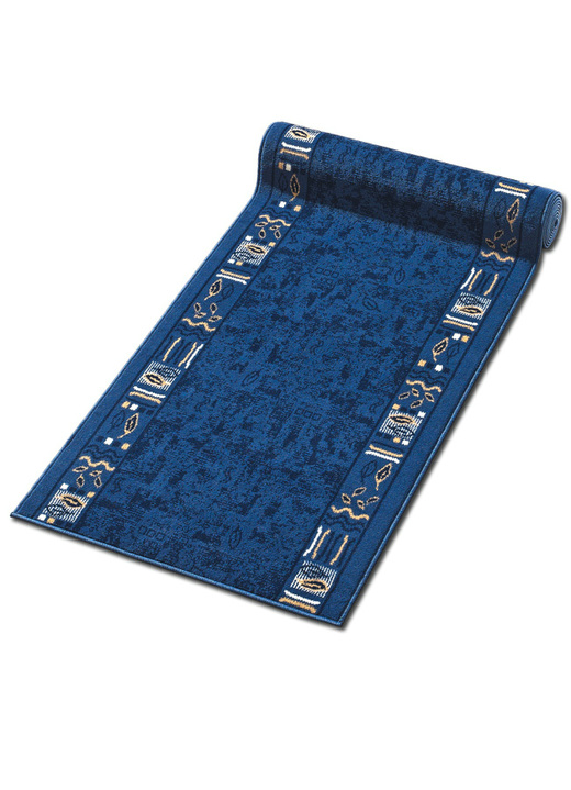 Teppiche - Läufer nach Wunschmass, in Größe 103 (Läufer, 70 cm breit) bis 109 (Läufer, 120 cm breit), in Farbe BLAU Ansicht 1