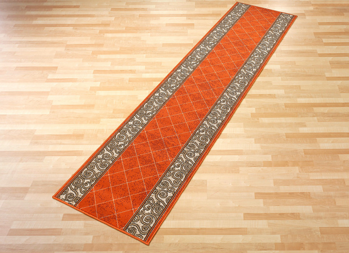 Teppiche - Dezente Läufer nach Wunschmass, in Größe 103 (Läufer, 70 cm breit) bis 109 (Läufer, 120 cm breit), in Farbe TERRA Ansicht 1