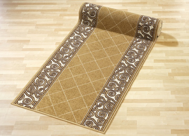 Teppiche - Dezente Läufer nach Wunschmass, in Größe 103 (Läufer, 70 cm breit) bis 109 (Läufer, 120 cm breit), in Farbe BEIGE Ansicht 1