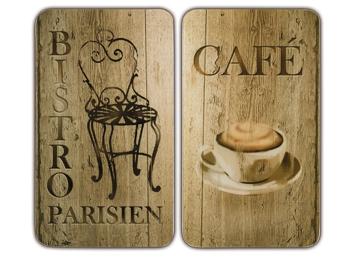 Haushaltshelfer - Herdabdeckplatten Bistro, 2er Set, in Farbe BISTRO