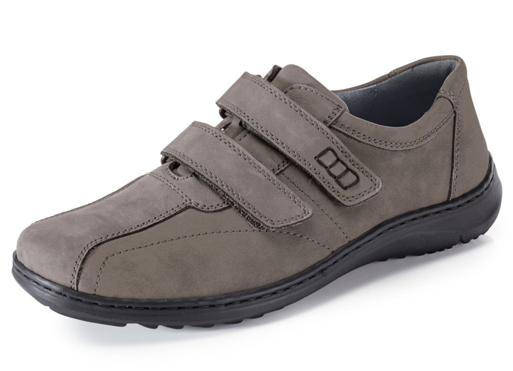 Slipper & Schnürschuhe - Waldläufer, bequeme Herren-Slipper, Weite H, mit herausnehmbarem Fussbett, in Größe 10 bis 9 1/2, in Farbe GRAFIT Ansicht 1