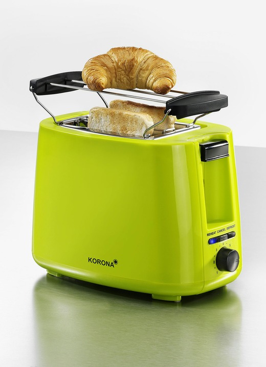 Küchengeräte-Serien - «KORONA» Frühstücksserie in verschiedenen Ausführungen, in Farbe GRÜN, in Ausführung Toaster Ansicht 1