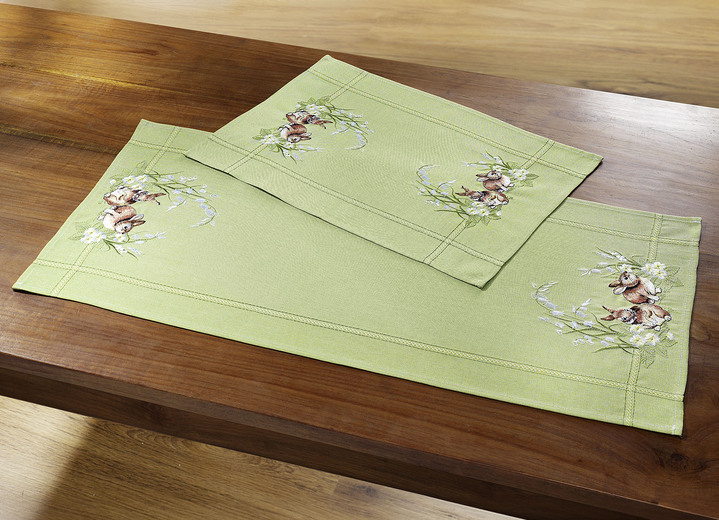 Heimtextilien - Tisch- und Raumdekoration , in Größe 101 (Deckchen, 35/ 50 cm) bis 404 (Kissenbezug, 40/ 40 cm), in Farbe GRÜN Ansicht 1