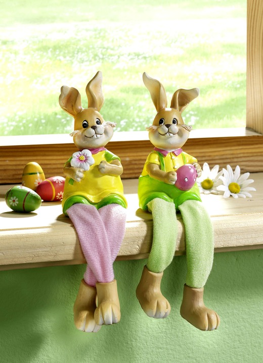 Ostern - Kantenhocker im 2er-Set, in Farbe GRÜN-GELB