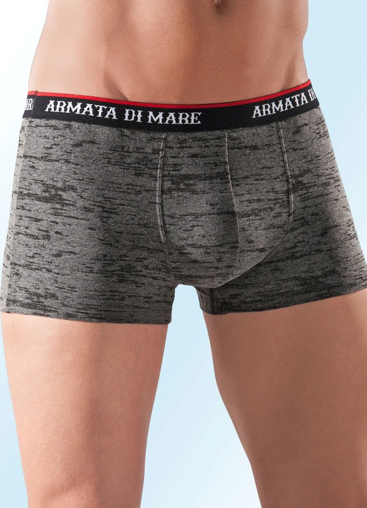 - Viererpack Pants, allover dessiniert, in Größe 004 bis 009, in Farbe 2X GRAU MELIERT-SCHWARZ, 2X SCHWARZ-GRAU