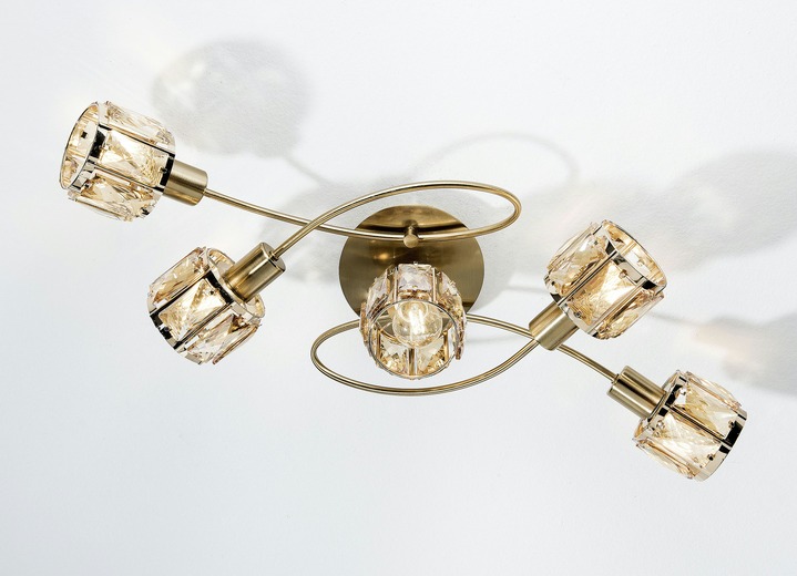 Lampen - LED-Deckenlampe in verschiedenen Ausführungen, in Farbe GOLD, in Ausführung 5-flammig