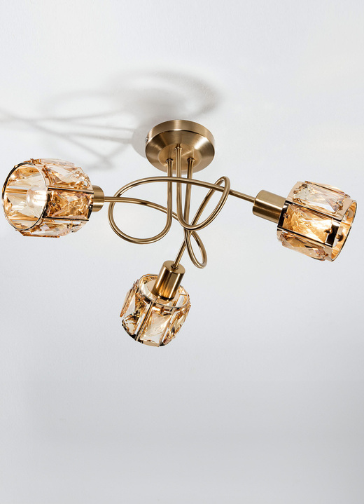 Lampen - LED-Deckenlampe in verschiedenen Ausführungen, in Farbe GOLD, in Ausführung 3-flammig Ansicht 1