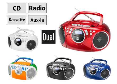 «Dual» P70 CD-/Radio-/Kassettenspieler, verschiedene Farben