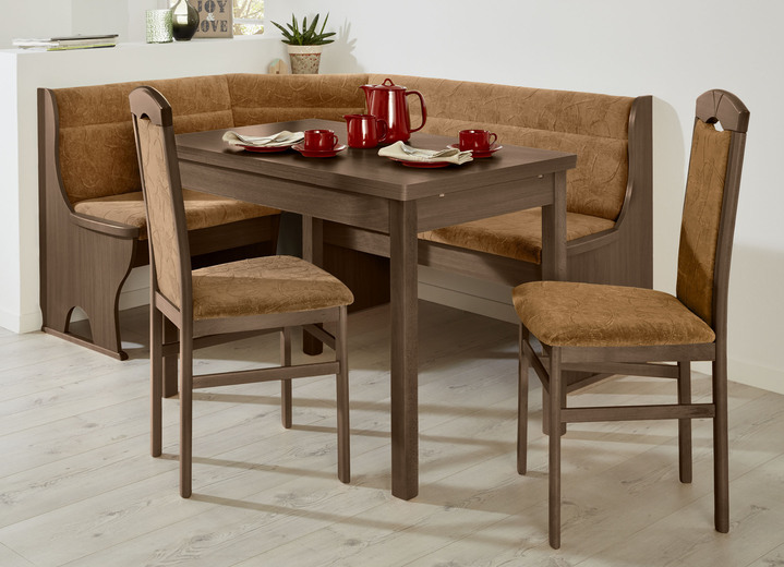 Wohnen - Stilvolle Esszimmermöbel, in Farbe NUSSBAUM-BEIGE, in Ausführung 2er-Set Stühle Ansicht 1