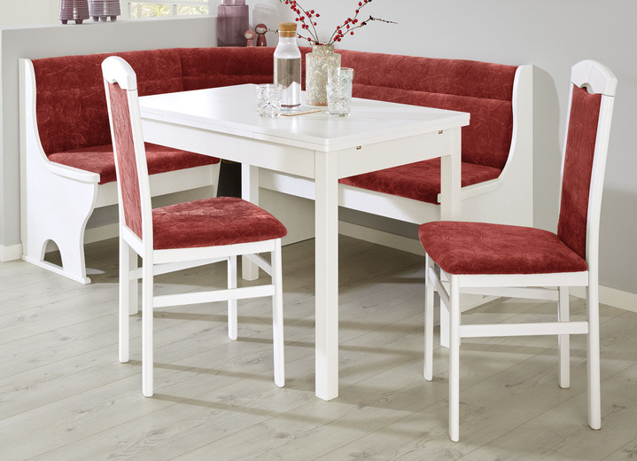 Esstische - Stilvolle Esszimmermöbel, in Farbe WEISS-ROT, in Ausführung 2er-Set Stühle Ansicht 1