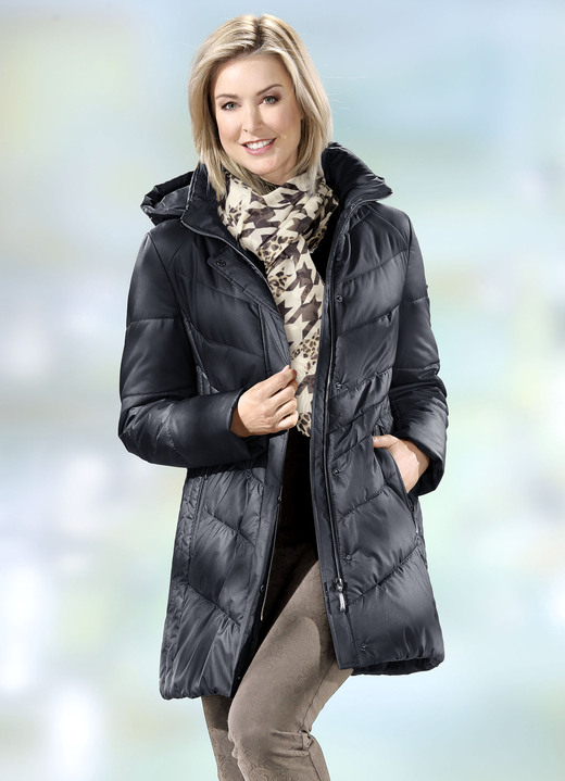 Jacken & Mäntel - Jacke mit abnehmbarer Kapuze Jacken & Mäntel - Jacke mit abnehmbarer Kapuze, in Größe 019 bis 054, in Farbe SCHWARZ