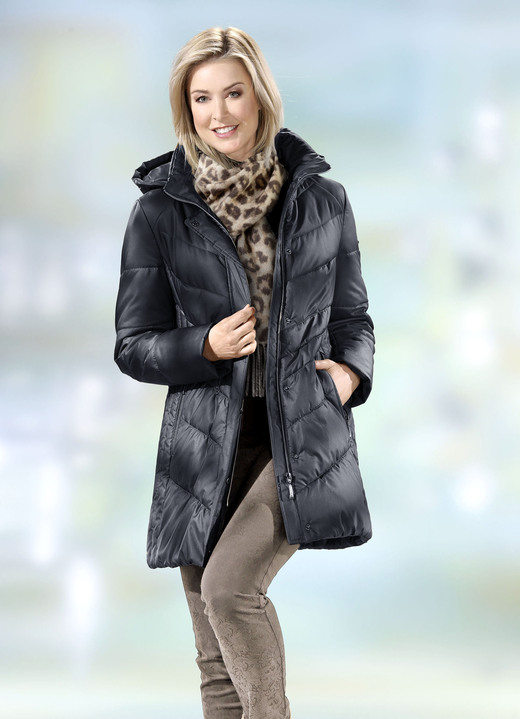 Jacken & Mäntel - Jacke mit abnehmbarer Kapuze Jacken & Mäntel - Jacke mit abnehmbarer Kapuze, in Größe 019 bis 054, in Farbe SCHWARZ