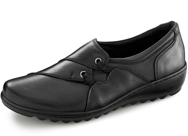 Slipper & Schnürschuhe - Gemini Slipper aus Rind-Nappaleder, in Größe 036 bis 042, in Farbe SCHWARZ Ansicht 1