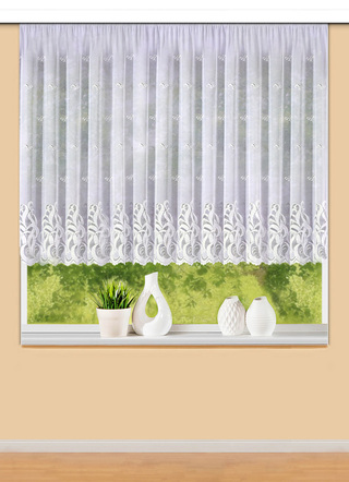 Toller Blumenfenster-Vorhang mit Universalschienenband