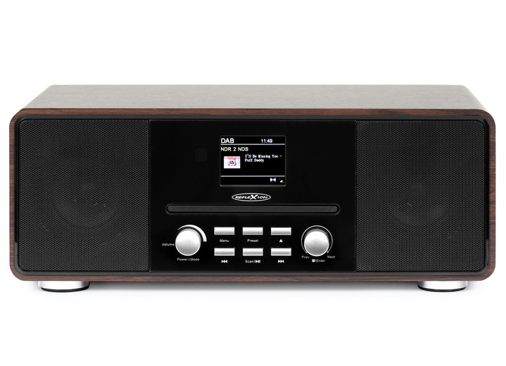 Musikanlagen - Reflexion HRA19DAB Stereoanlage mit DAB+ Radio, in Farbe BRAUN Ansicht 1
