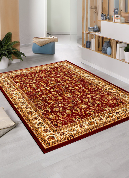 Teppiche - Brücken, Galerie und Teppiche mit Jute- Rückseite, in Größe 111 (Brücke, 60x110 cm) bis 320 (Teppich oval, 120x170 cm), in Farbe ROT Ansicht 1