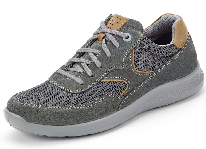 Slipper & Schnürschuhe - GINO GALANTE Schnürschuh mit praktischem Innenreissverschluss, in Größe 040 bis 047, in Farbe STEINGRAU Ansicht 1
