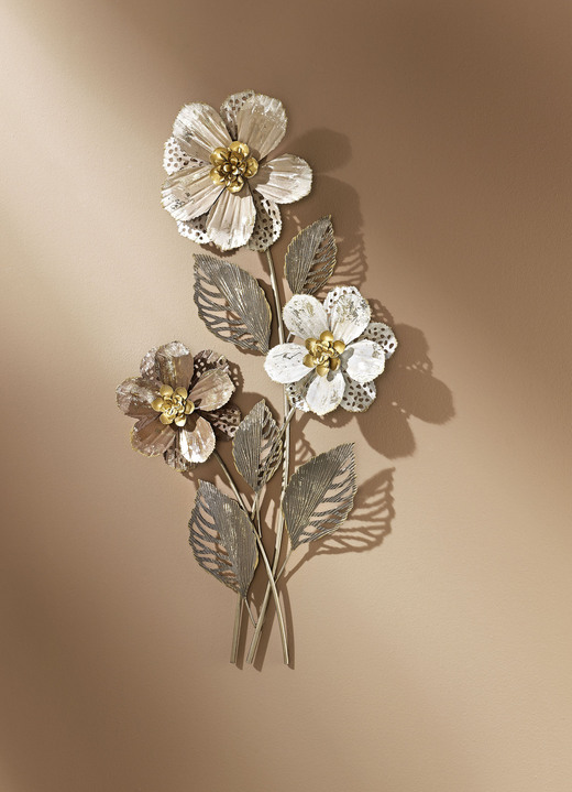 Bilder - Wanddekoration aus Metall, in Farbe GOLD-BRAUN-CREME