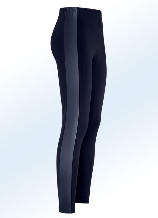 Hosen - Leggings im interresanten Materialmix, in Größe 018 bis 092, in Farbe MARINE Ansicht 1