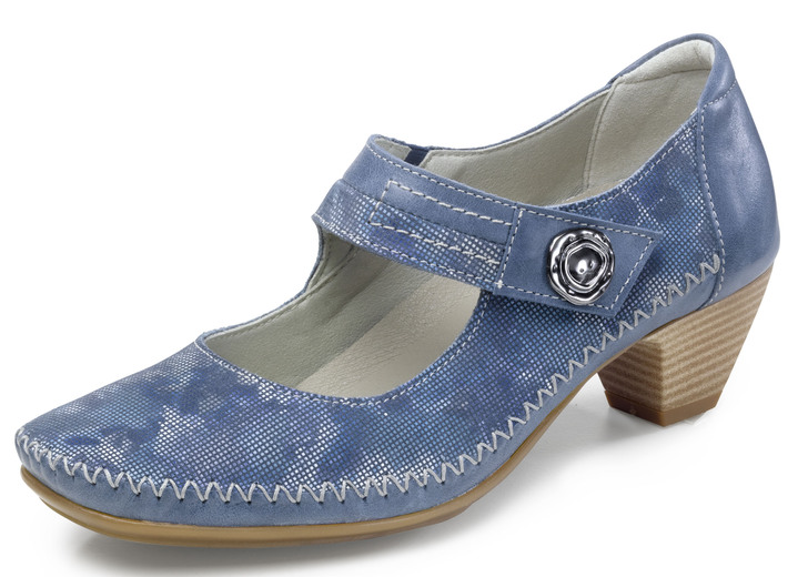 Pumps & Ballerina - ELENA EDEN, klassische Damen-Pumps, Weite G, mit herausnehmbarem Fussbett, in Größe 036 bis 042, in Farbe JEANS Ansicht 1