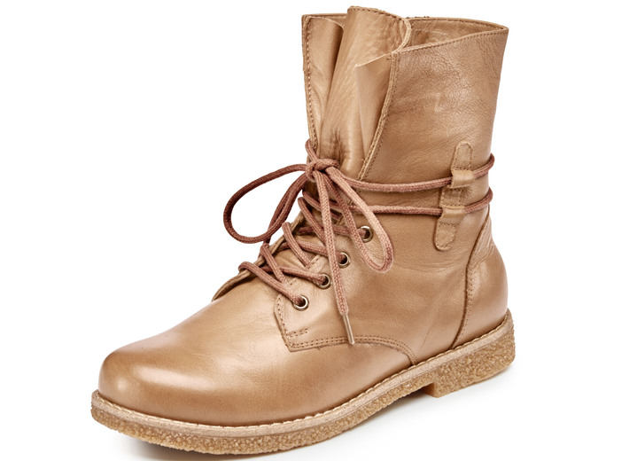 - Andrea Conti Schnür-Stiefelette aus weichem Nappaleder, in Größe 036 bis 042, in Farbe COGNAC Ansicht 1