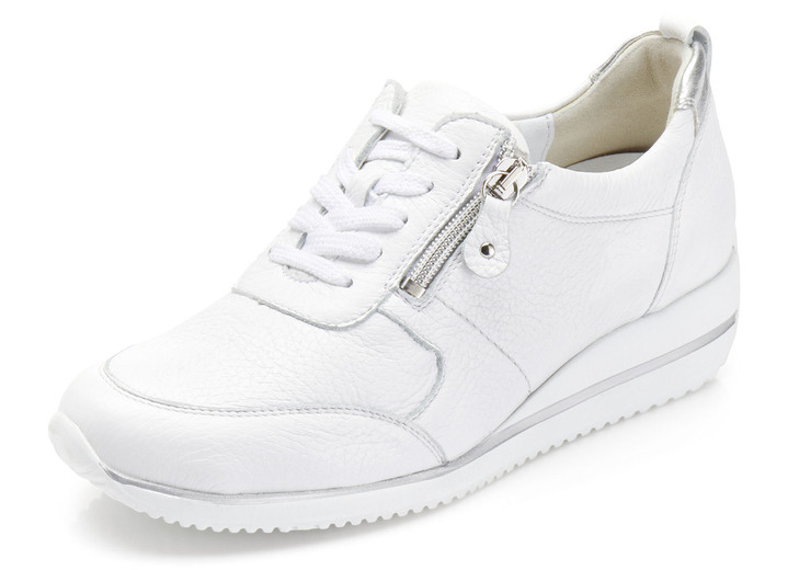 Slipper & Schnürschuhe - Waldläufer, leichte Damen-Sneaker, Weite H, mit herausnehmbarem Fussbett, in Größe 3 1/2 bis 8, in Farbe WEISS Ansicht 1
