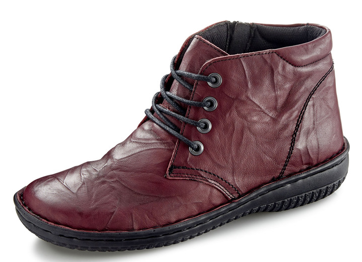 Stiefel & Stiefeletten - ELENA EDEN, schicke Damen-Boots, Weite G, mit herausnehmbarem Fussbett, in Größe 036 bis 042, in Farbe BURGUND Ansicht 1