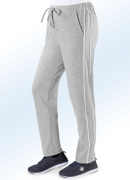 Homewear & Freizeitmode - «Plantier»-Freizeithose in 3 Farben, in Größe 038 bis 052, in Farbe GRAU MELIERT Ansicht 1