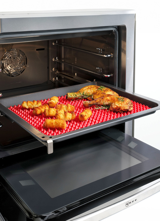 Haushaltshelfer - Knusper-Backmatte aus Silikon, in Farbe ROT Ansicht 1