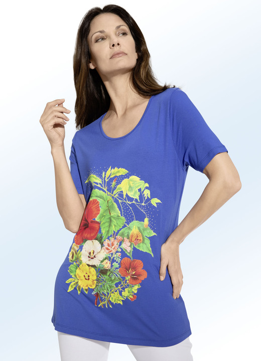 - Shirt mit Strasszier, in Größe 040 bis 044, in Farbe ROYALBLAU