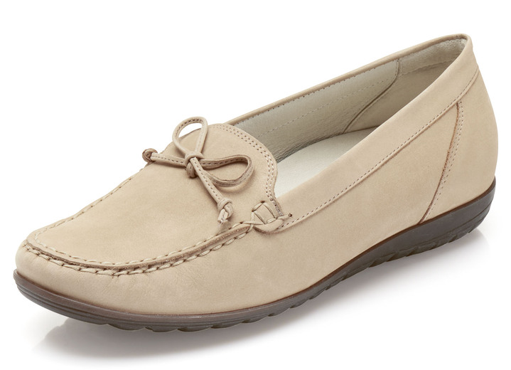 - Waldläufer Slipper mit Zierschleife, in Größe 4 bis 8, in Farbe SAND Ansicht 1