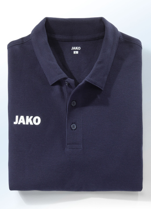 Shirts - Poloshirt von «Jako» in 5 Farben, in Größe 3XL (58/60) bis XXL (56), in Farbe MARINE Ansicht 1
