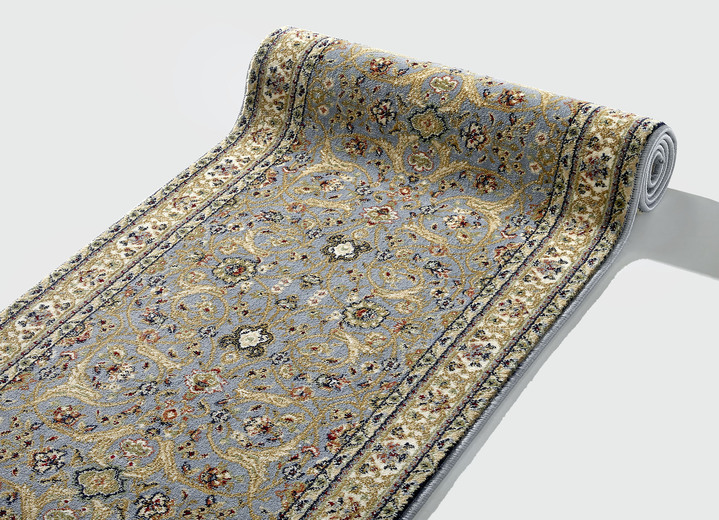 Teppiche - Klassischer Läufer mit hoher Flordichte, in Größe 102 (Läufer, 67 cm breit) bis 106 (Läufer, 100 cm breit), in Farbe BLAU Ansicht 1