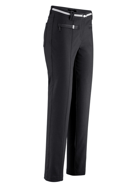 Hosen - Hose mit sportivem Chic, in Größe 018 bis 052, in Farbe SCHWARZ Ansicht 1